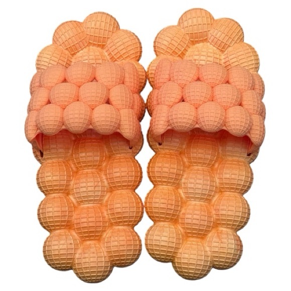 Shoes - Orange Bubble Slide Sandals – Massage Comfort